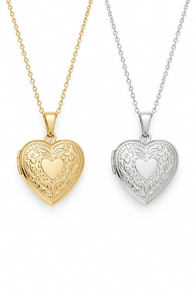 SELMA Herzmedaillon mit Foto in Gold und Silber – Lorelia