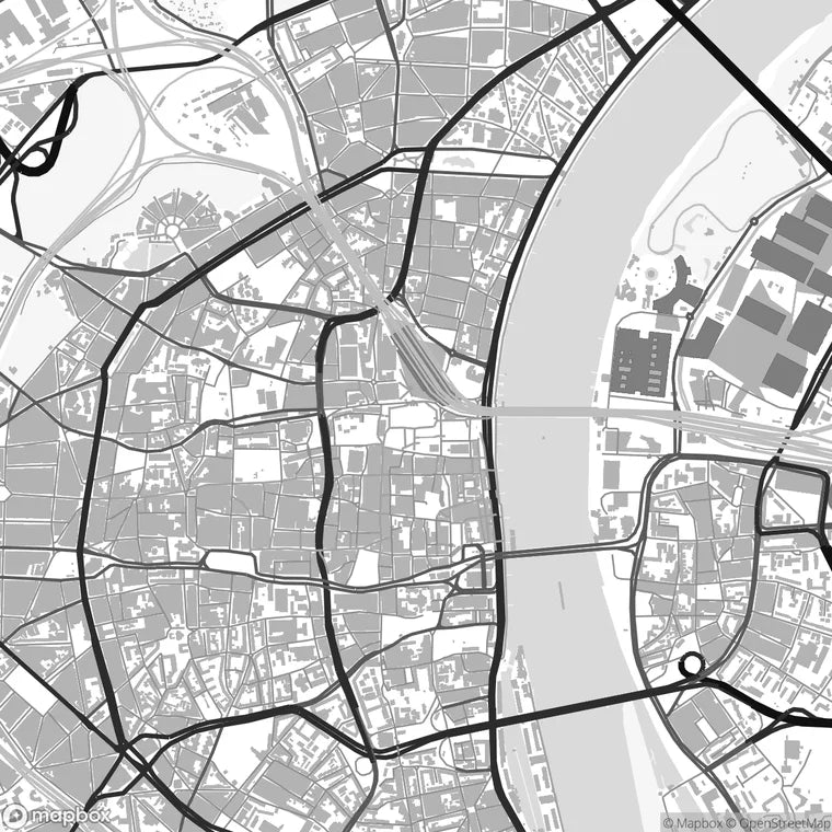 Stadtkarte Köln im Lorelia-Stil
