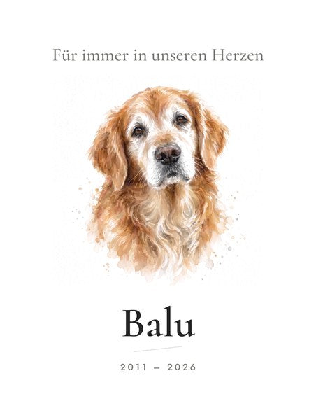 Haustier-Poster – Design Erinnerung