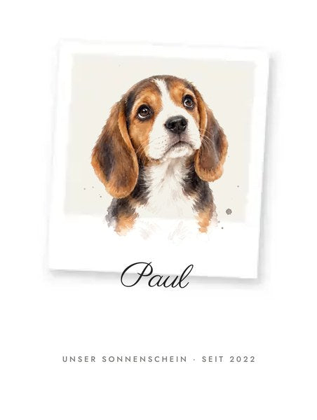 Haustier-Poster – Design Polaroid