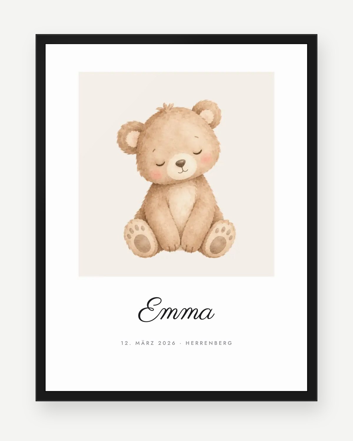 Kinderzimmer-Poster – Design Bär