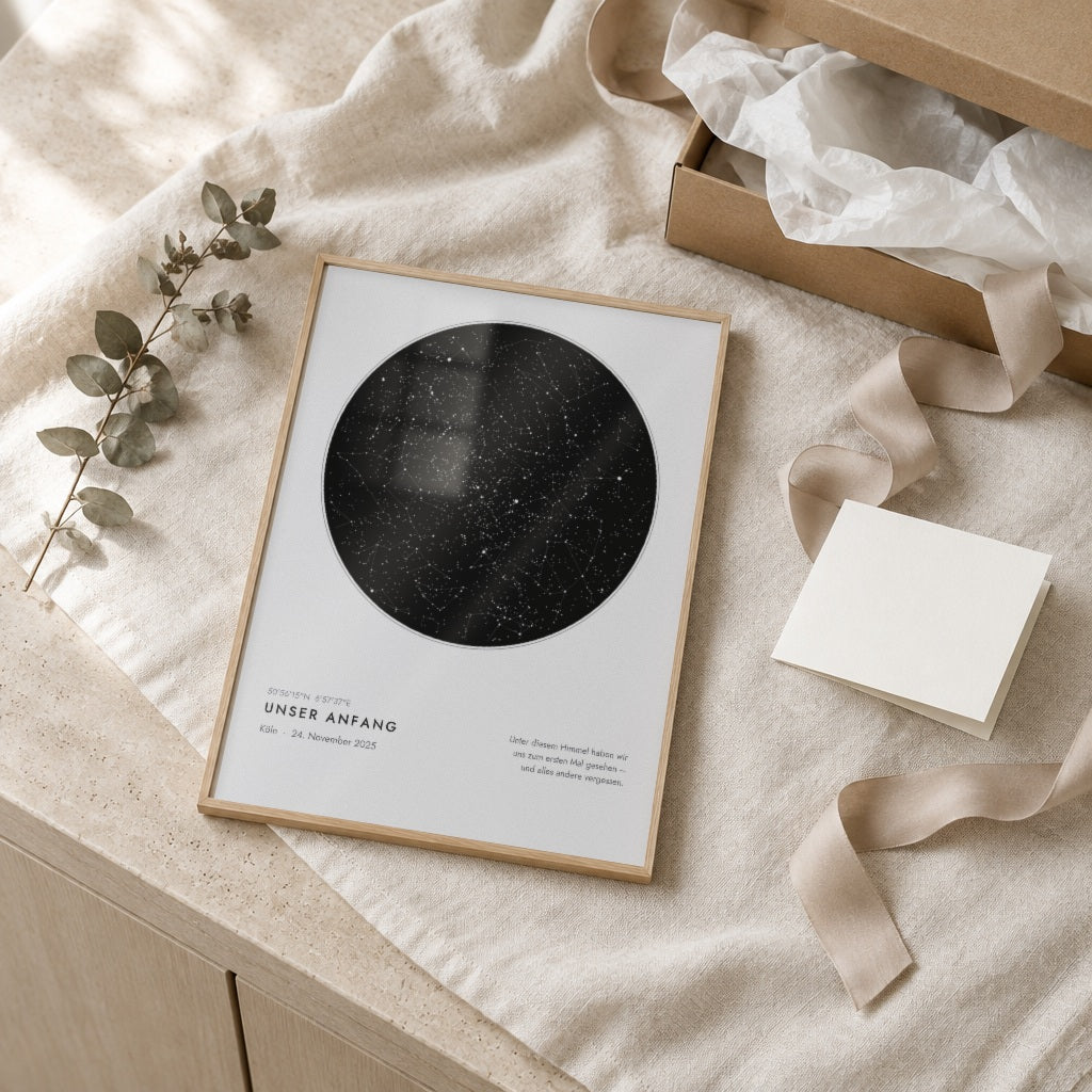 FIRMAMENT – als Geschenk im Eichenrahmen