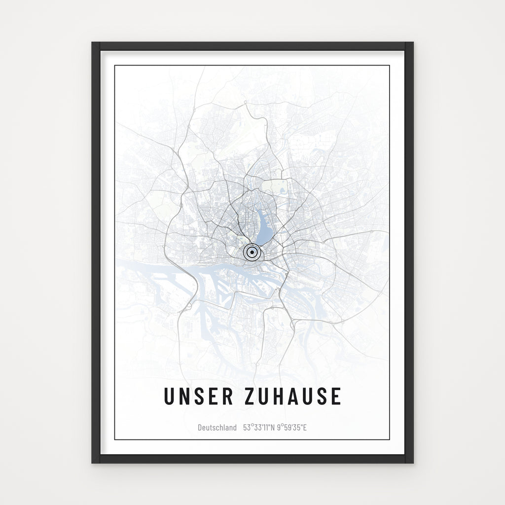 Stadtkarte 01 LINIE – im schwarzen Rahmen