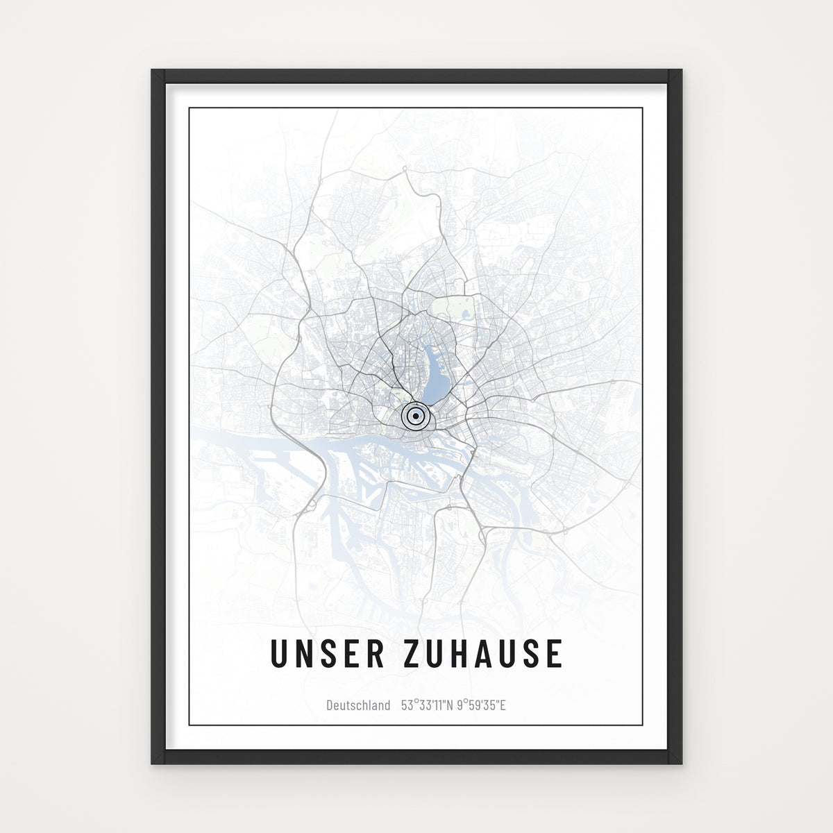 Stadtkarte 01 LINIE – im schwarzen Rahmen