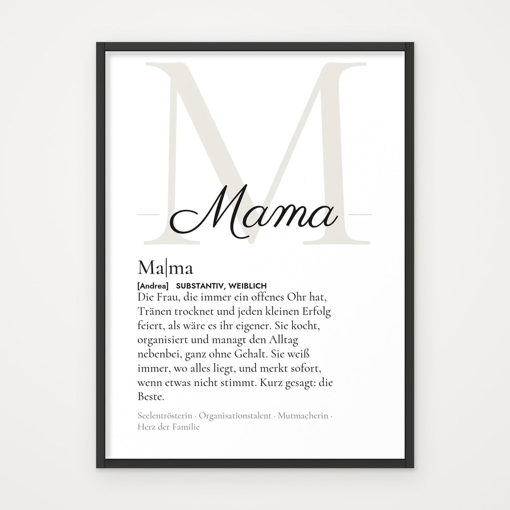 Definition-Poster personalisiert – Mama, Papa, Oma & mehr