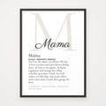 Definition-Poster personalisiert – Mama, Papa, Oma & mehr