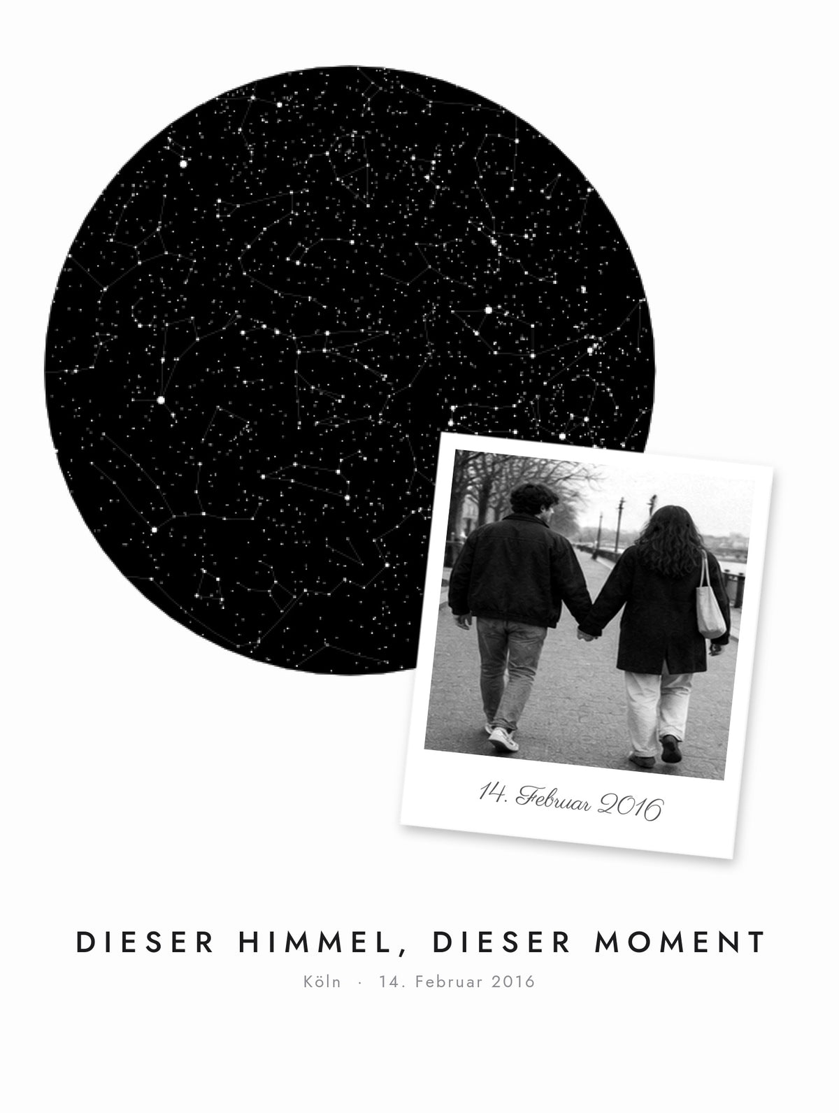 Sternenkarte FOTO + HIMMEL – Design in voller Größe