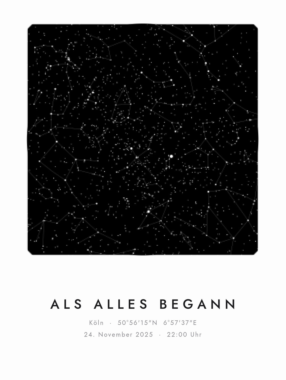 Sternenkarte BLOCK – Design in voller Groesse