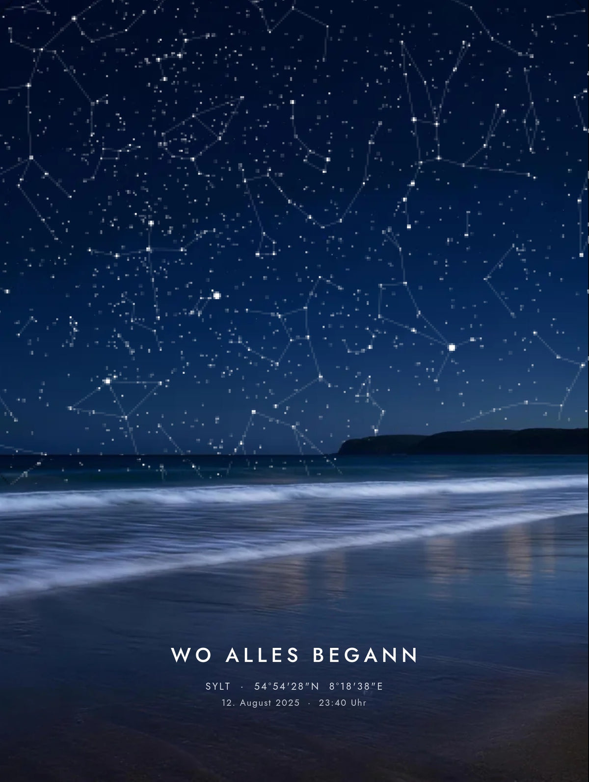 Sternenkarte MEER – Design in voller Groesse