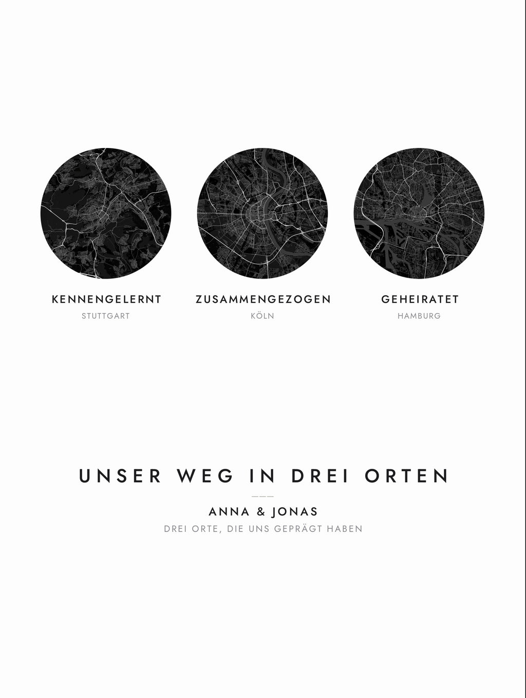 Stadtkarte DREI STATIONEN – Design in voller Groesse