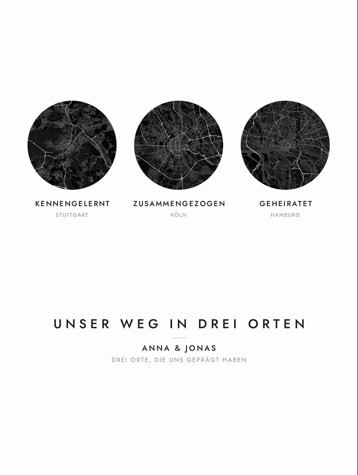 Stadtkarte DREI STATIONEN – Design in voller Groesse