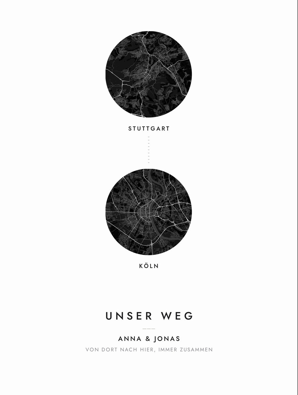 Stadtkarte UNSER WEG – Design in voller Groesse