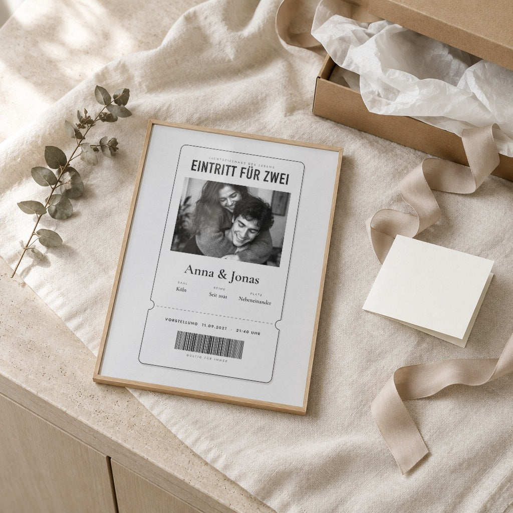 Als Geschenk im Eichenrahmen