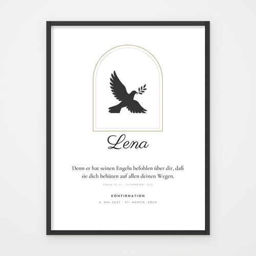 Dein Spruch – Poster im schwarzen Rahmen