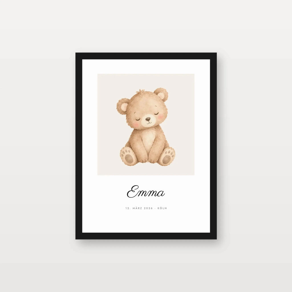 Kinderzimmer-Poster – Poster im schwarzen Rahmen