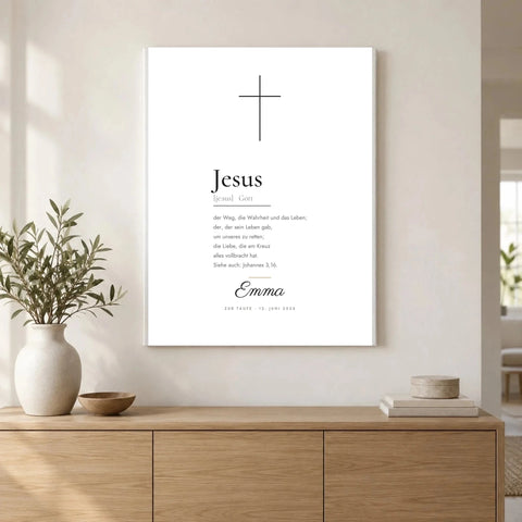 Definition-Poster „Jesus“ – als Leinwand