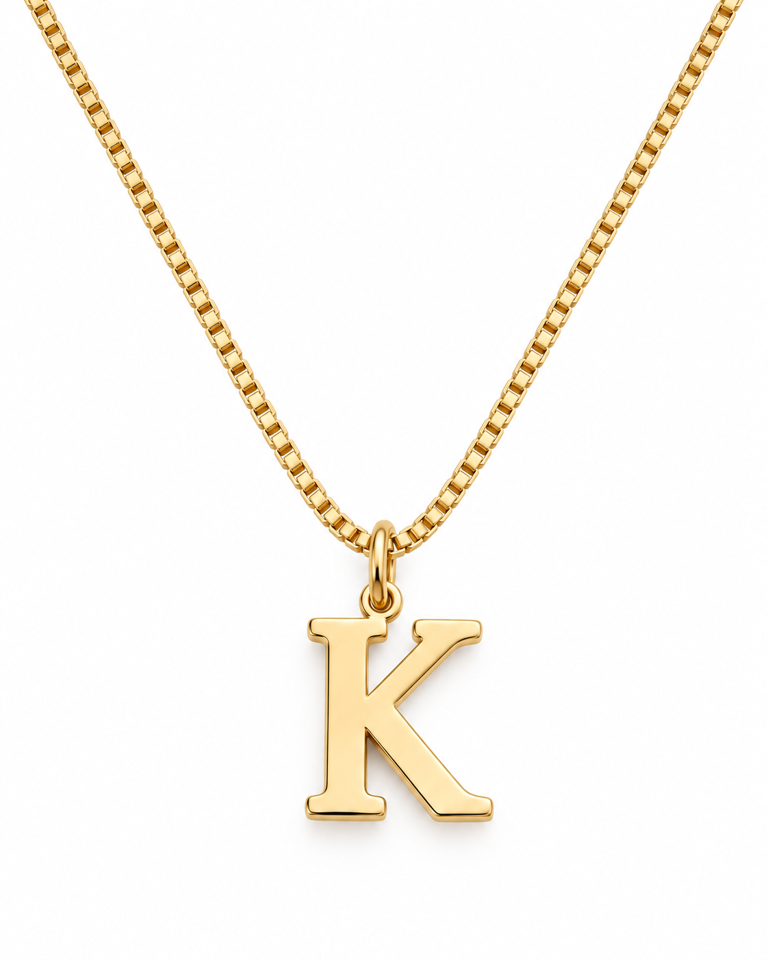 ELIN Initialenkette Gold – Freisteller mit Boxkette – Lorelia