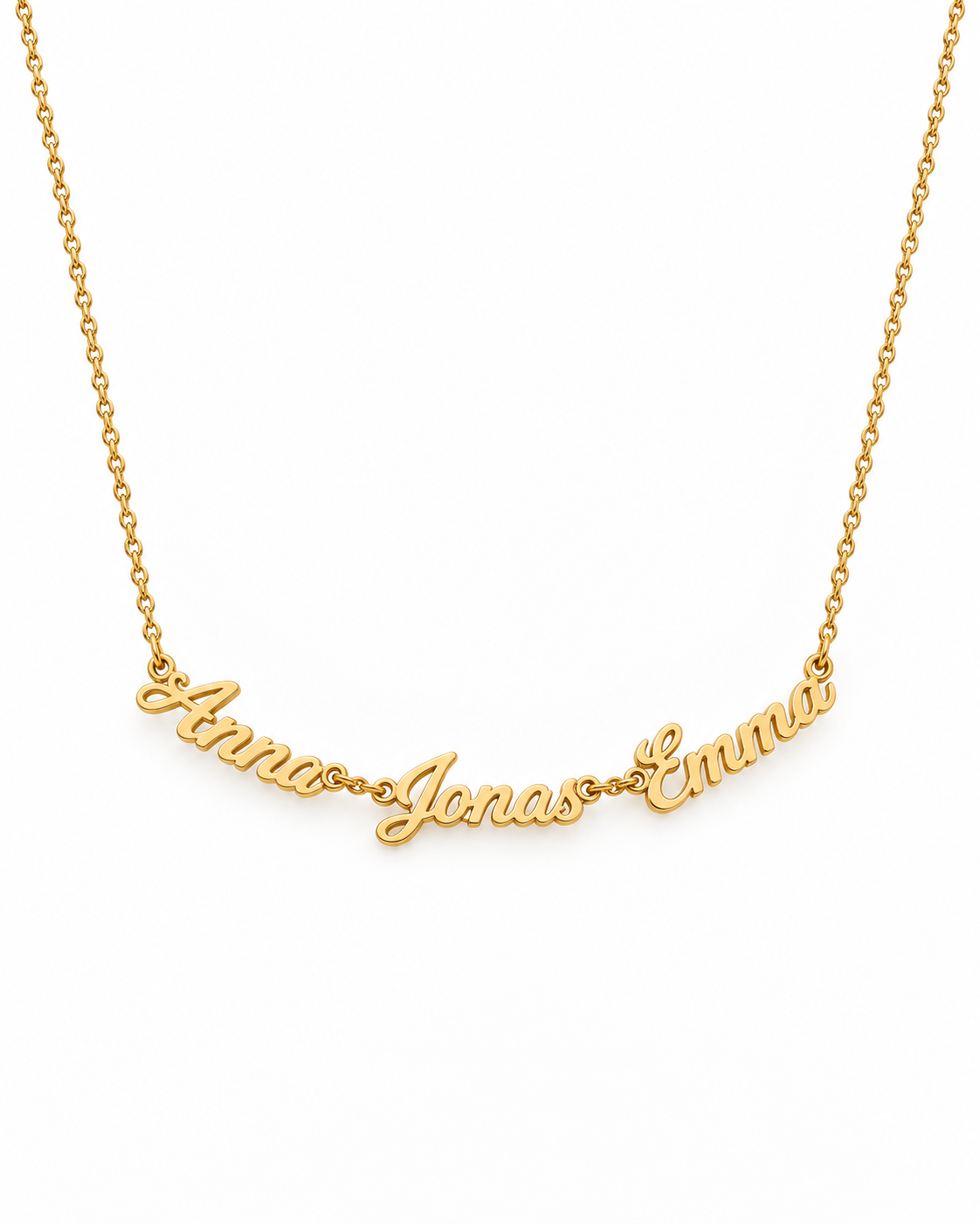 INGA Familienkette mit Namen Gold – Freisteller – Lorelia