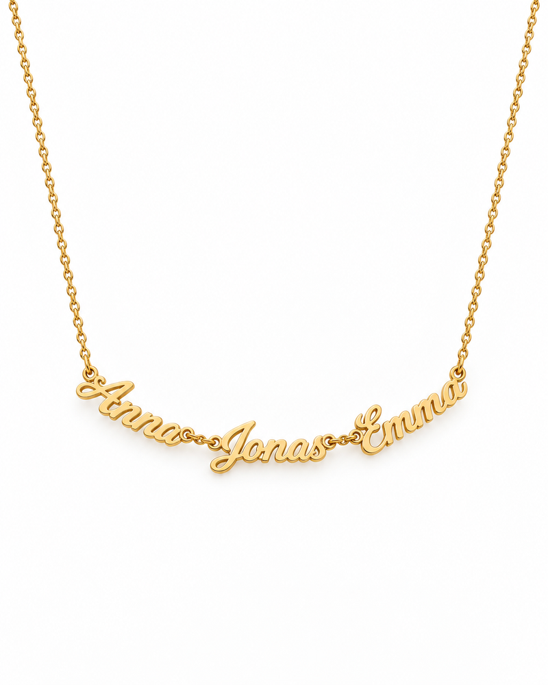 INGA Familienkette mit Namen Gold – Freisteller – Lorelia