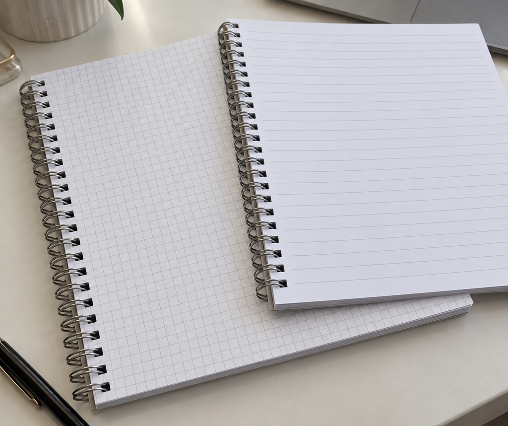 Notizbuch – Innenseiten mit Spiralbindung