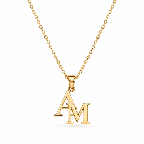 ALVA Kette mit zwei Initialen Gold – Freisteller – Lorelia