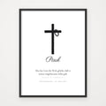 Bibelvers-Poster „Also hat Gott die Welt geliebt“ – Poster im schwarzen Rahmen