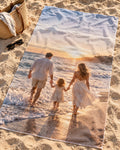 Foto-Handtuch aus Frottee 140 × 90 cm am Strand