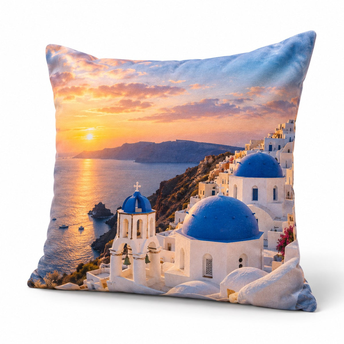 Premium-Fotokissen 40 × 40 cm mit samtigem Plüschbezug, randlos bedruckt
