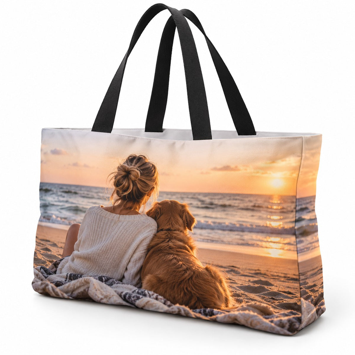 Foto-Stofftasche 70 × 45 cm (Weekender) mit Boden und Seitenfalte
