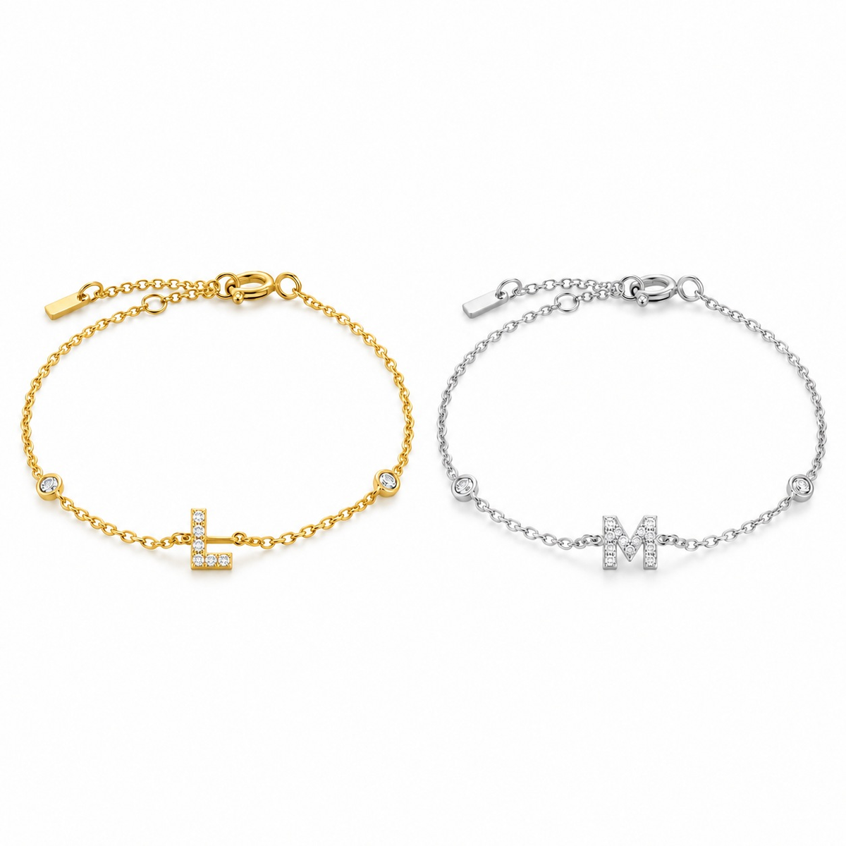 HENNI Armband mit Buchstabe in Gold und Silber – Lorelia