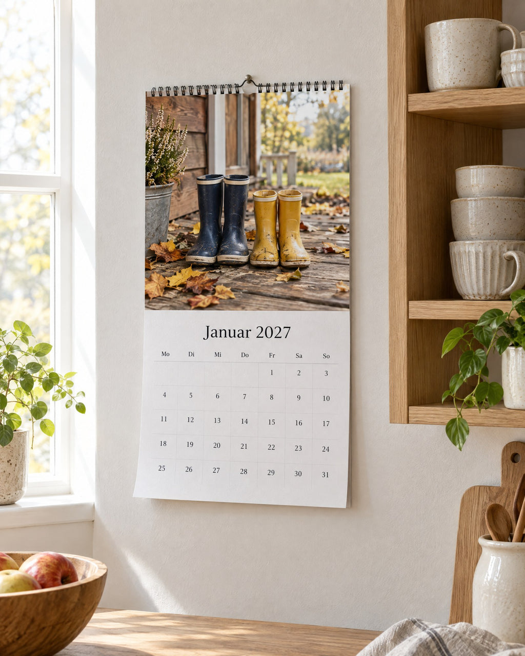 Foto-Wandkalender in der Küche