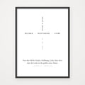 Poster „Glaube · Hoffnung · Liebe“ – Poster im schwarzen Rahmen