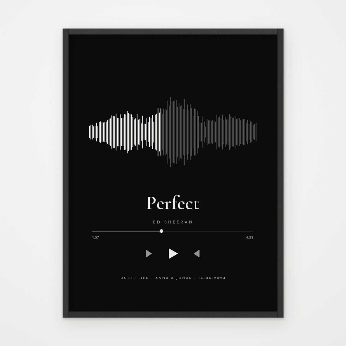 Songposter UNSER LIED – Poster im schwarzen Rahmen