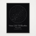Weihnachtsposter UNSER ERSTES WEIHNACHTEN – Poster im schwarzen Rahmen