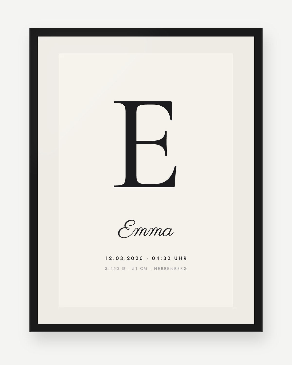 Kinderzimmer-Poster – Design Monogramm